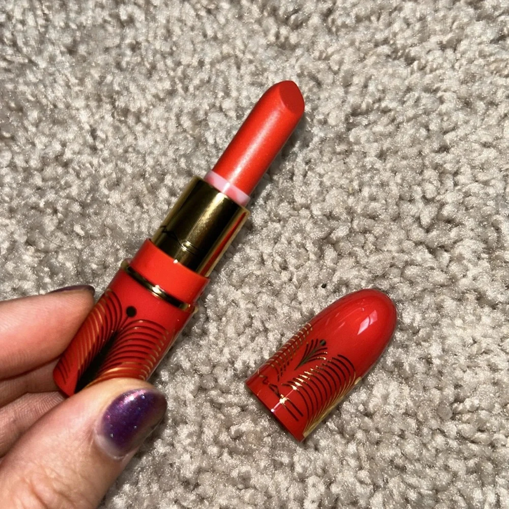 MAC Lustreglass mini lipstick. Immortal Coral